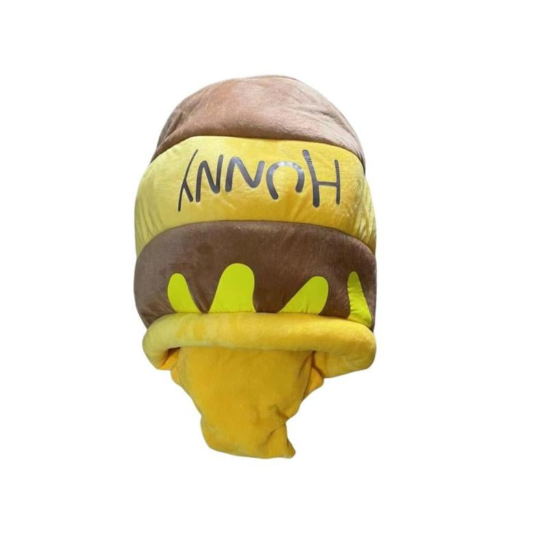 Cute Honey Pot Design Cat Dog House, 1 Count Warm and Comfortable Soft Plush Cat Bed, Washable Cat Nest, Pet Supplies for Indoor Use, Pet Products, Cat Stuff