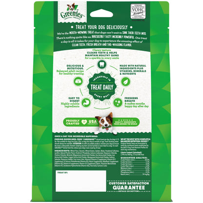Greenies Veterinarian-Recommended Adult Natural Dental Dog Treats Teenie Size, Dog Dental Chews, Original Flavor, 12 oz. Pack, 43 Count