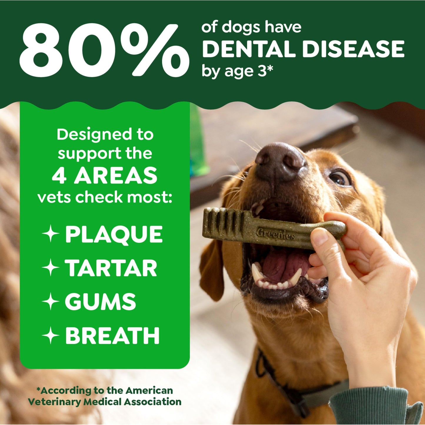 Greenies Veterinarian-Recommended Adult Natural Dental Dog Treats Teenie Size, Dog Dental Chews, Original Flavor, 12 oz. Pack, 43 Count