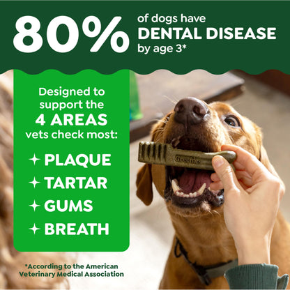 Greenies Veterinarian-Recommended Adult Natural Dental Dog Treats Teenie Size, Dog Dental Chews, Original Flavor, 12 oz. Pack, 43 Count