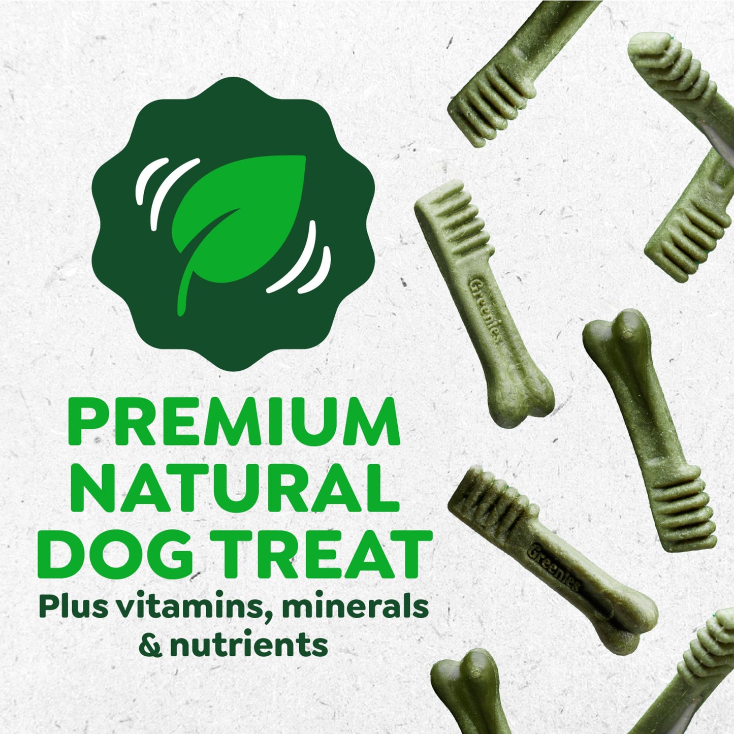 Greenies Veterinarian-Recommended Adult Natural Dental Dog Treats Teenie Size, Dog Dental Chews, Original Flavor, 12 oz. Pack, 43 Count