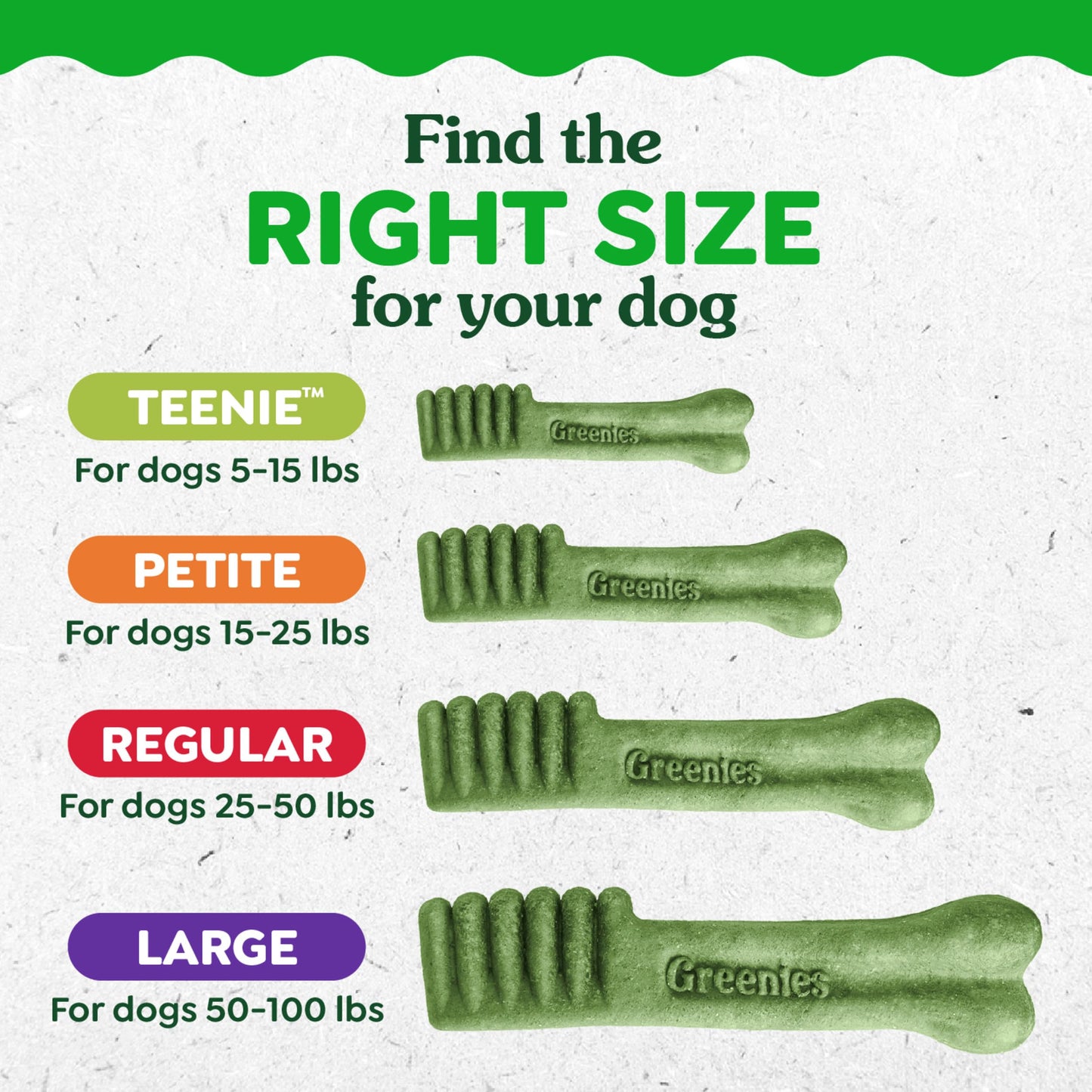Greenies Veterinarian-Recommended Adult Natural Dental Dog Treats Teenie Size, Dog Dental Chews, Original Flavor, 12 oz. Pack, 43 Count
